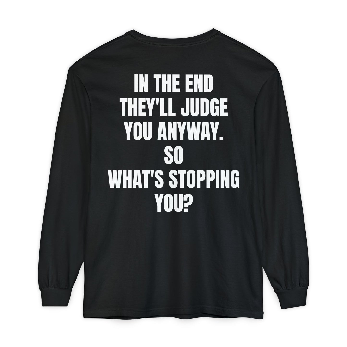'What's Stopping you?' Inspirational Cotton Oversize Long Sleeve