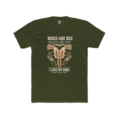 "Roses Are Red Pew Pew Pew" Unisex Crew Tee