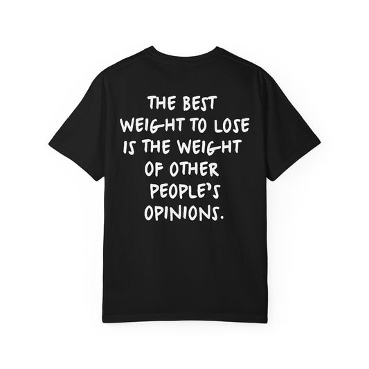 “The Best Weight to Lose” Inspirational Cotton Oversize Shirt