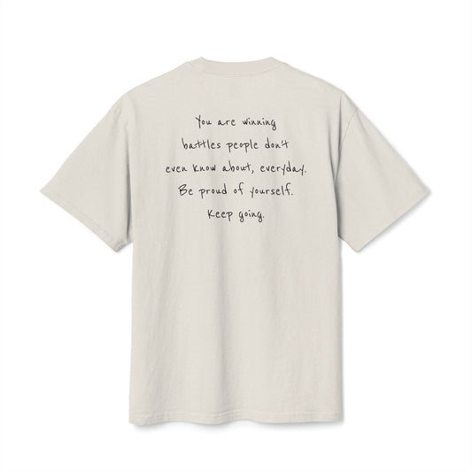 “You Are Winning Battles” Motivational Cotton Oversize T-Shirt