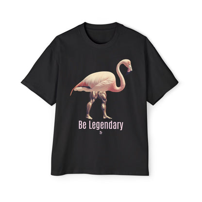 "Be Legendary" Funny Flamingo Oversize Cotton Tee