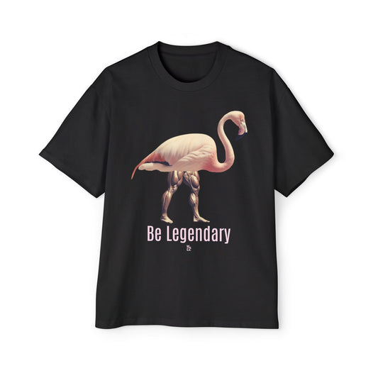 "Be Legendary" Funny Flamingo Oversize Cotton Tee