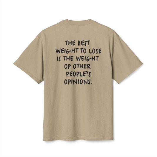 “The Best Weight to Lose” Inspirational Cotton Oversize Shirt