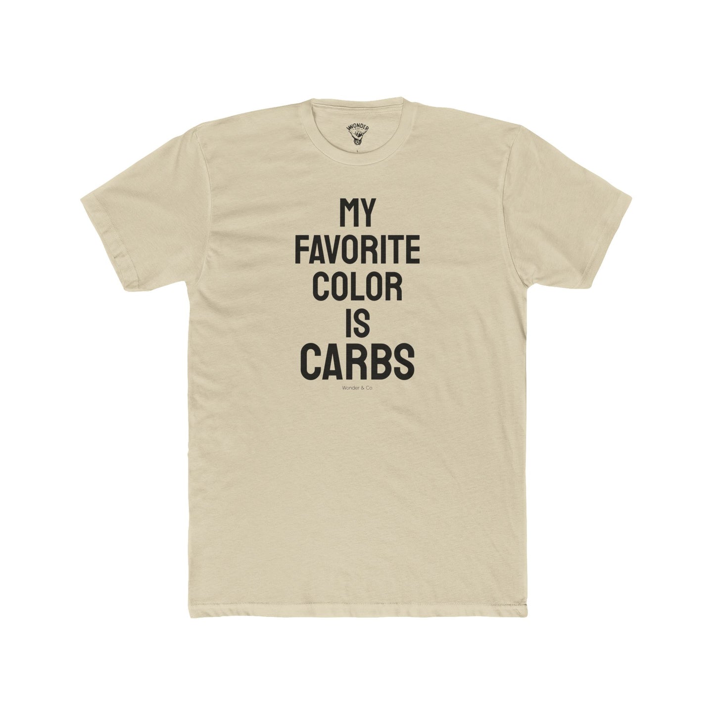 "My Favorite Color is Carbs" Unisex Cotton Crew Shirt