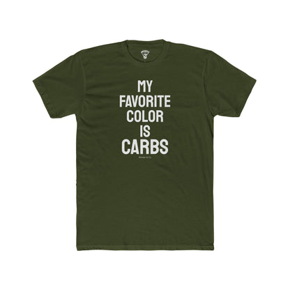 "My Favorite Color is Carbs" Unisex Cotton Crew Shirt